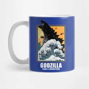 giant monsters big wave Mug